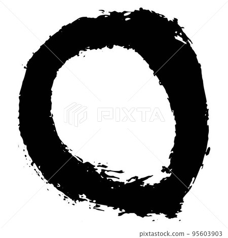Vector black abstract ink grunge frame texture 95603903