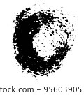 Vector black abstract ink grunge texture  95603905