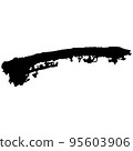 Vector black abstract ink grunge element 95603906