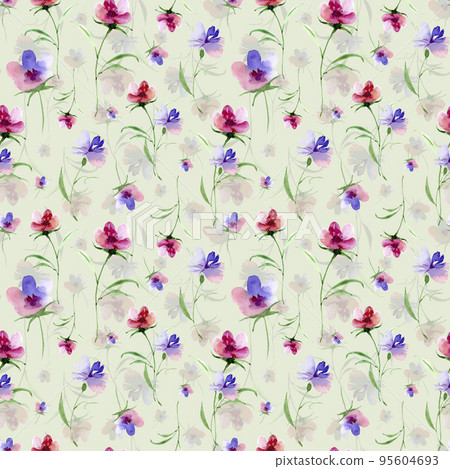 seamless, flower, pattern 95604693