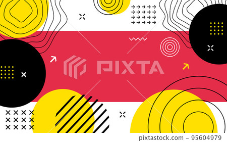 Abstract geometric background with different shape elements. Design vector elements 95604979