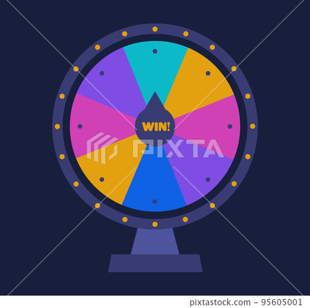 Wheel of fortune background. Vector lucky roulette illustration. Wheel of fortune background. Vector lucky roulette illustration. 95605001