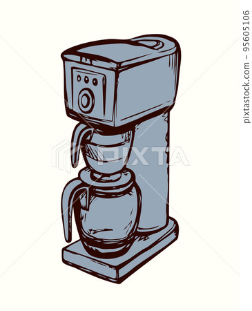 Moka Pot Coffee Maker Electric Espresso Stock Vector (Royalty Free