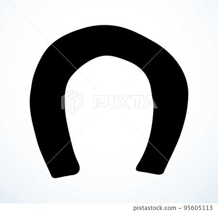 Horse foot print. Vector drawing Horse foot print. Vector drawing 95605113