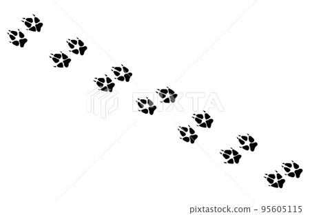 Dog foot print. Vector drawing Dog foot print. Vector drawing 95605115