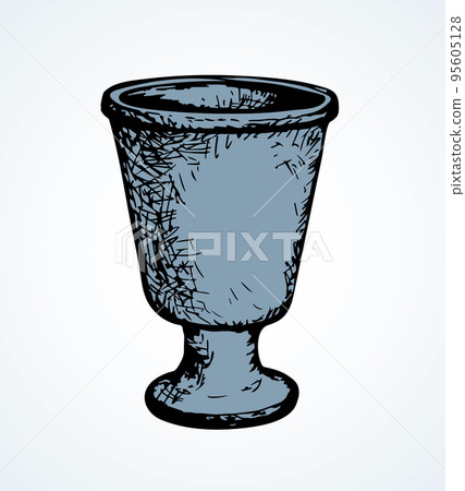 Ancient cup. Vector drawing Ancient cup. Vector drawing 95605128