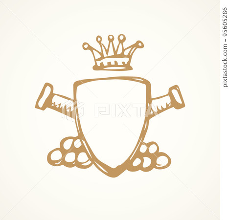 Coat of arms. Vector drawing Coat of arms. Vector drawing 95605286