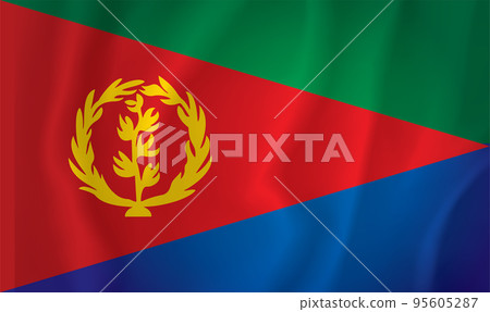 Flag of Eritrea. Vector drawing icon Flag of Eritrea. Vector drawing icon 95605287