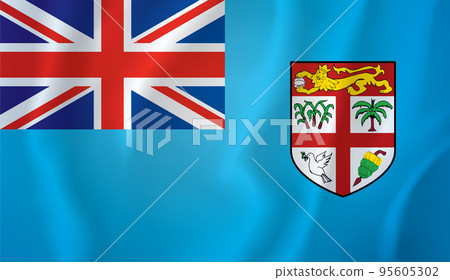 Flag of Fiji. Vector drawing sign 95605302