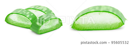Aloe vera sliced isolated on white background Aloe vera sliced isolated on white background 95605532