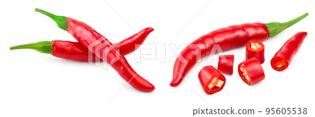 red hot chili peppers isolated on white background red hot chili peppers isolated on white background 95605538