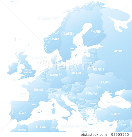 Europe map detailed political map with lables 95605930