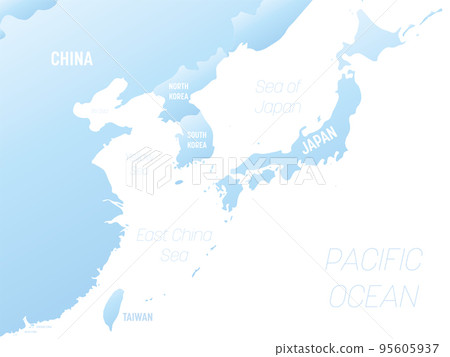 East Asia detailed political map with lables East Asia detailed political map with lables 95605937
