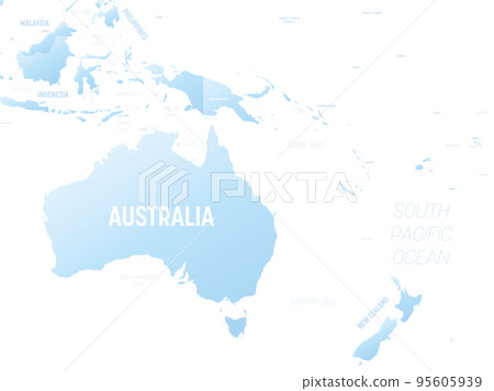 Australia and Oceania detailed political map with lables Australia and Oceania detailed political map with lables 95605939