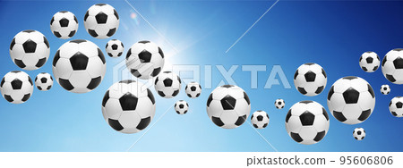 Soccer ball on green playground. Soccer concept Soccer ball on green playground. Soccer concept 95606806