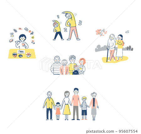 各種家庭場景設置 95607554