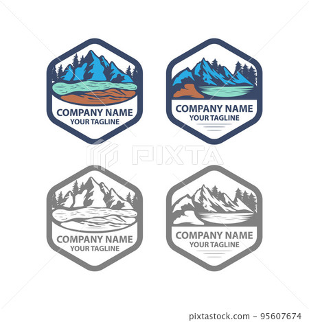 take a hike set logo vector with man hiking symbol illustration design. take a hike set logo vector with man hiking symbol illustration design. 95607674