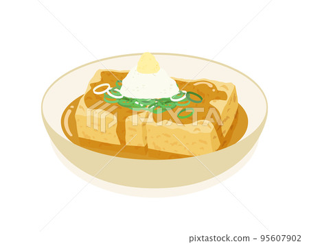 Illustration inspired by deep-fried tofu 95607902