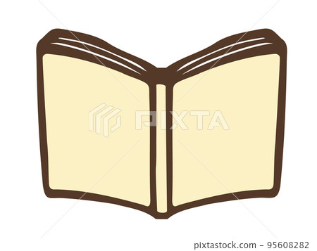 Cute open book / hand-drawn illustration material 95608282