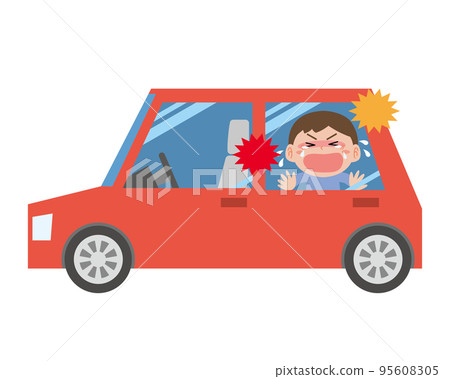 Child crying after being left in car Child crying after being left in car 95608305