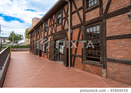 Exterior view of the Handa red brick building of Kabuto Beer's manufacturing factory in Handa City, Aichi Prefecture Exterior view of the Handa red brick building of Kabuto Beer's manufacturing factory in Handa City, Aichi Prefecture 95608450