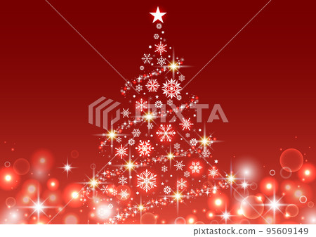 聖誕節照明背景框架紅色 聖誕節照明背景框架紅色 95609149