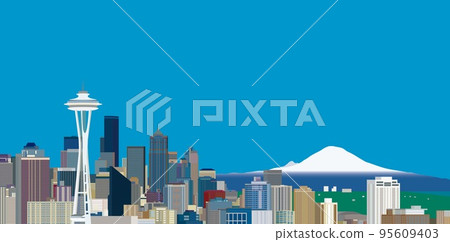 Seattle Seattle Space Needle Space Needle Mount Rainier 95609403