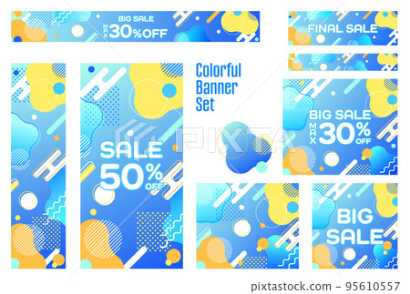 Frame material_Memphis pattern_Blue 95610557