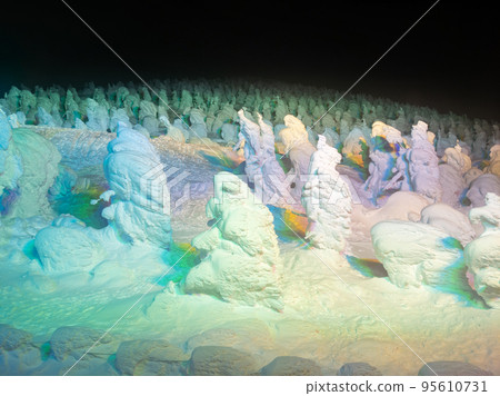 Illuminated rime trees (Yamagata Prefecture, Mt. Zao, Jizo Sancho Station) Illuminated rime trees (Yamagata Prefecture, Mt. Zao, Jizo Sancho Station) 95610731