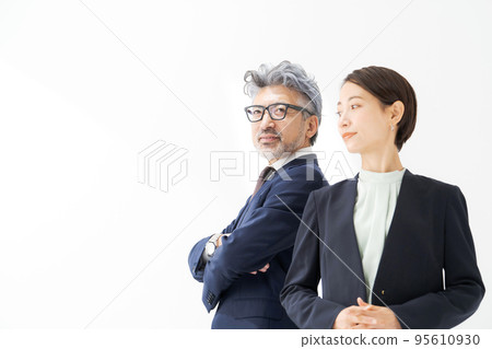 Men and women in suits Men and women in suits 95610930