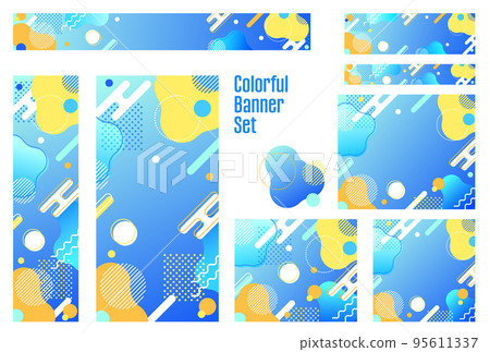 Frame material_Memphis pattern_Blue 95611337