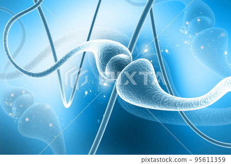3d rendered Synapse isolated on color background 3d rendered Synapse isolated on color background 95611359