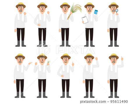 farmer vector 95611490