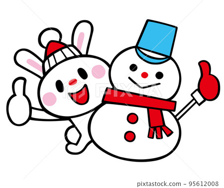 雪人和兔子 95612008