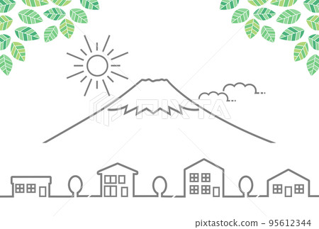 富士和都市風景 富士和都市風景 95612344