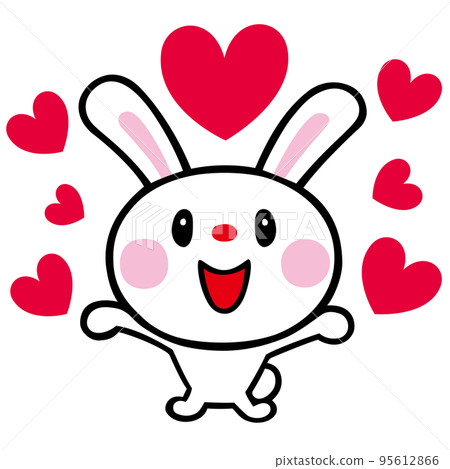 love heart rabbit 95612866