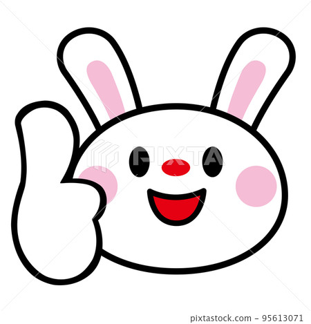 多好!兔子臉圖標 多好!兔子臉圖標 95613071