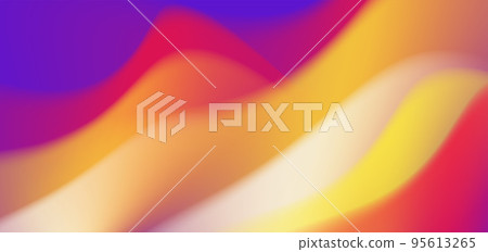 Colorful stripes blurred and creating rainbow curved background 95613265