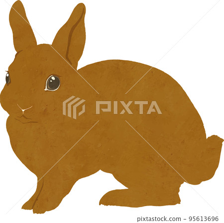 Brown rabbit illustration material Brown rabbit illustration material 95613696