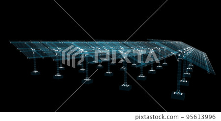 Solar Panel Concept. 3d illustration 95613996