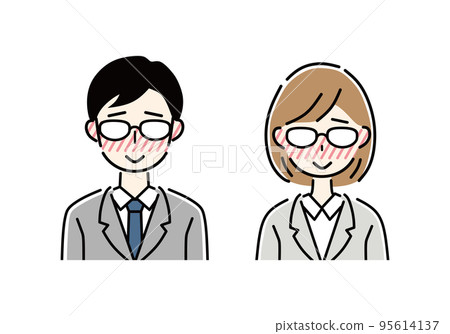 害羞的快樂商務人士 95614137