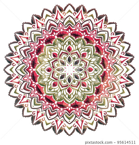 曼陀羅藝術（花式、三維、幾何圖案） 95614511