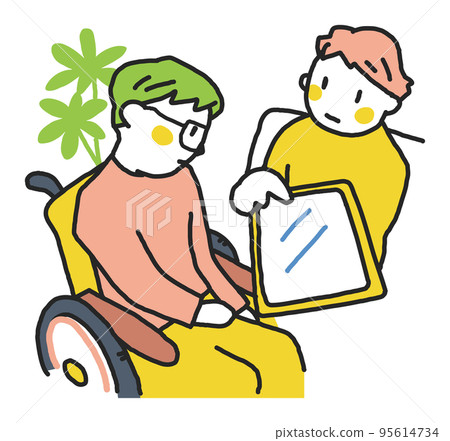 照顧和照看殘疾和疾病兄弟姐妹的年輕照顧者插圖素材 照顧和照看殘疾和疾病兄弟姐妹的年輕照顧者插圖素材 95614734