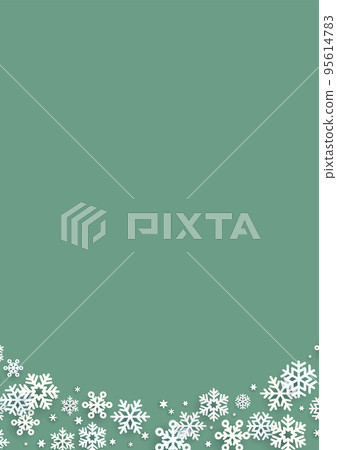 聖誕雪花背景框架綠色 聖誕雪花背景框架綠色 95614783