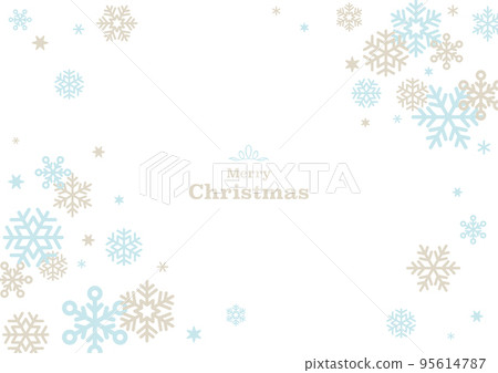 聖誕雪花背景框架 聖誕雪花背景框架 95614787