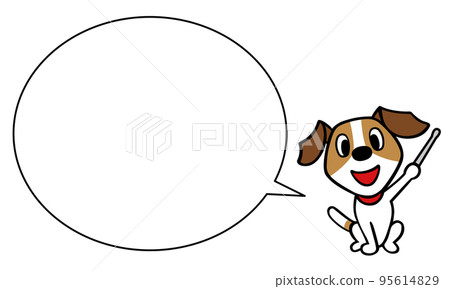 傑克羅素梗犬指點棒講話泡泡 傑克羅素梗犬指點棒講話泡泡 95614829