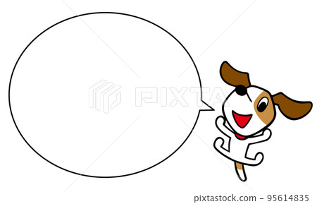 Jack Russell Terrier Dog Banzai Speech Bubble 95614835