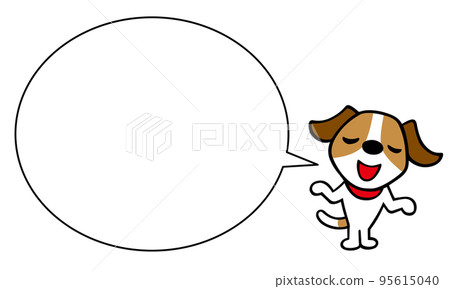 傑克羅素梗犬張開雙手講話泡泡 95615040