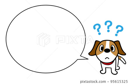 傑克羅素梗犬 Hatena 馬克講話泡泡 傑克羅素梗犬 Hatena 馬克講話泡泡 95615325