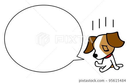 Jack Russell Terrier dog depressed balloon 95615484